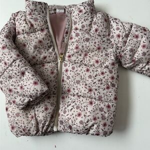 H&M Pink and Cream Floral Jacket